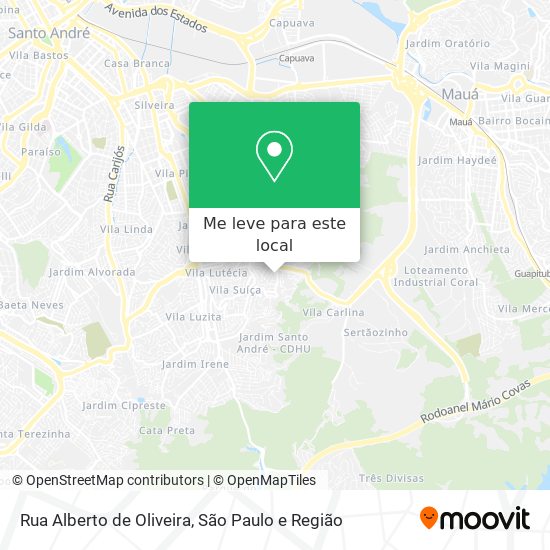 Rua Alberto de Oliveira mapa