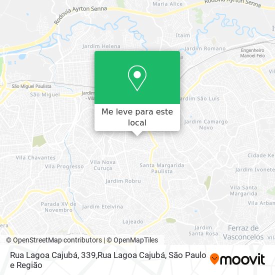 Rua Lagoa Cajubá, 339,Rua Lagoa Cajubá mapa