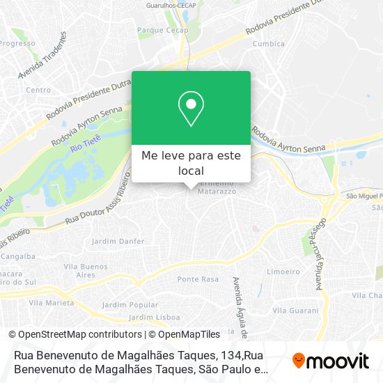 Rua Benevenuto de Magalhães Taques, 134,Rua Benevenuto de Magalhães Taques mapa