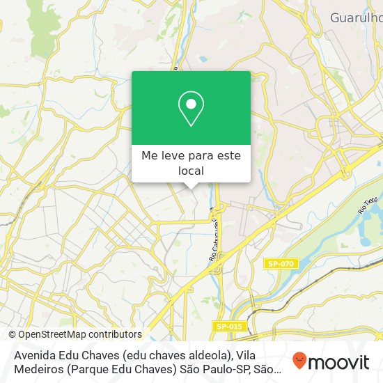 Avenida Edu Chaves (edu chaves aldeola), Vila Medeiros (Parque Edu Chaves) São Paulo-SP mapa