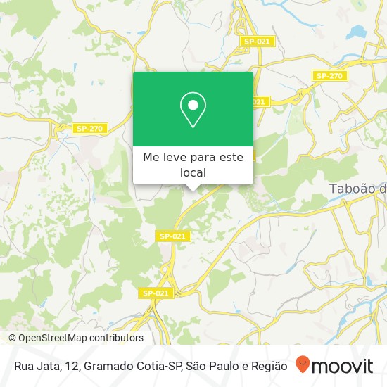 Rua Jata, 12, Gramado Cotia-SP mapa