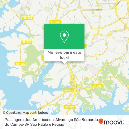 Passagem dos Americanos, Alvarenga São Bernardo do Campo-SP mapa