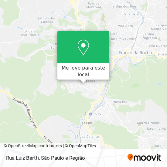 Rua Luiz Bertti mapa