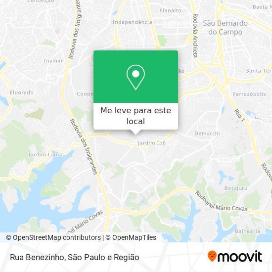 Rua Benezinho mapa