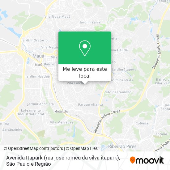 Avenida Itapark (rua josé romeu da silva itapark) mapa