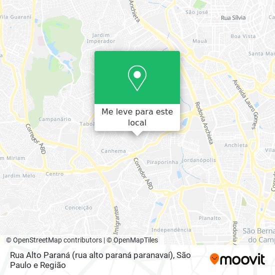 Rua Alto Paraná (rua alto paraná paranavaí) mapa