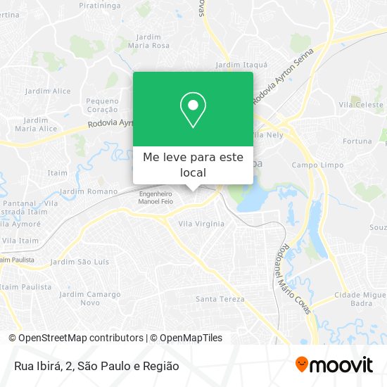 Rua Ibirá, 2 mapa