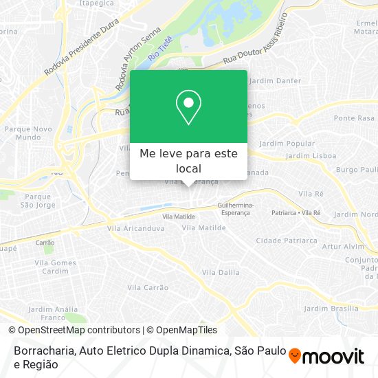 Borracharia, Auto Eletrico Dupla Dinamica mapa