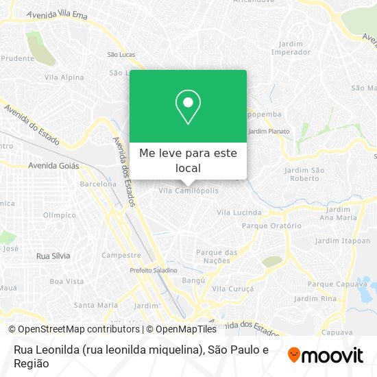 Rua Leonilda (rua leonilda miquelina) mapa