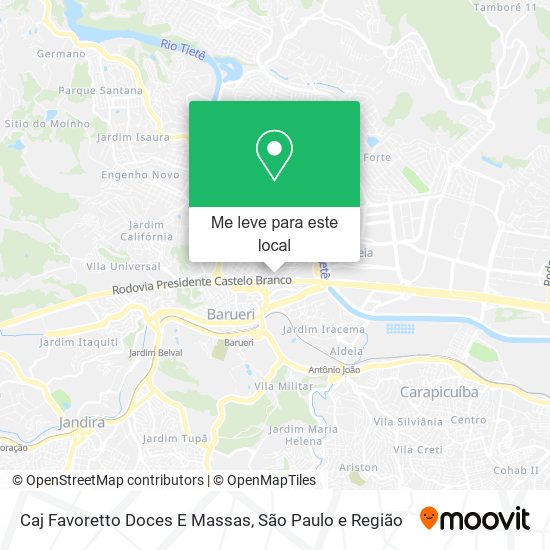 Caj Favoretto Doces E Massas mapa