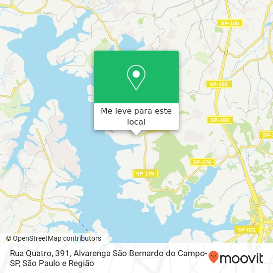 Rua Quatro, 391, Alvarenga São Bernardo do Campo-SP mapa