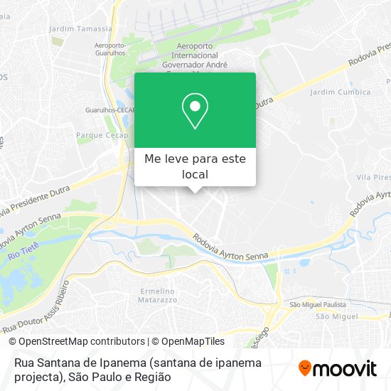 Rua Santana de Ipanema (santana de ipanema projecta) mapa