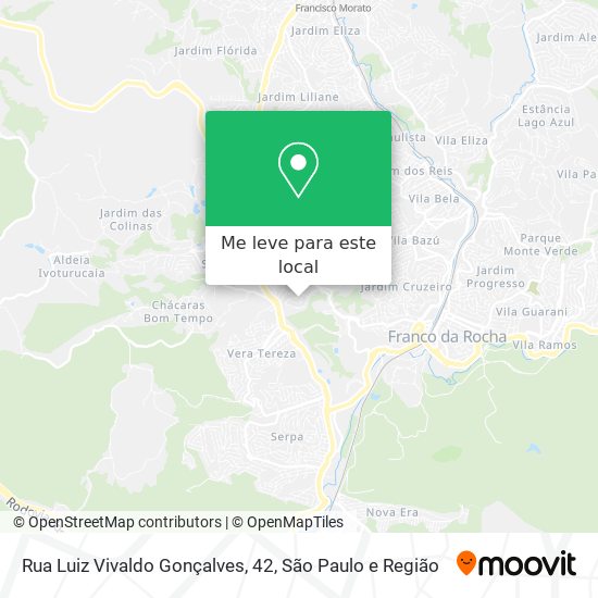 Rua Luiz Vivaldo Gonçalves, 42 mapa