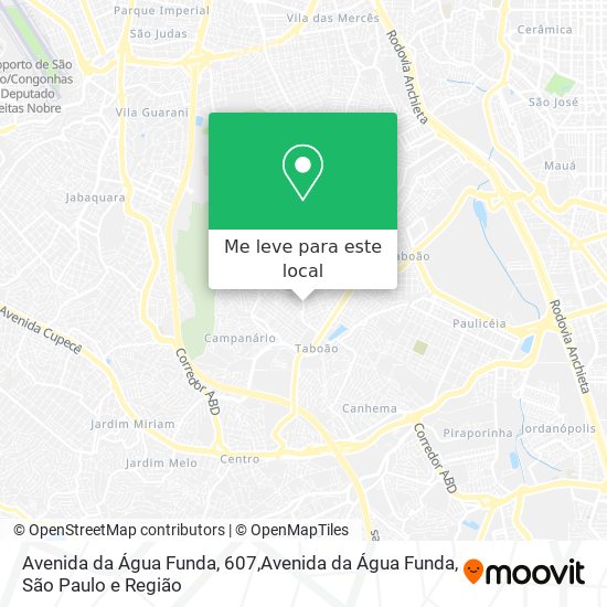 Avenida da Água Funda, 607,Avenida da Água Funda mapa