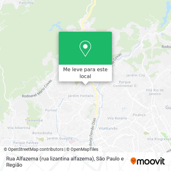 Rua Alfazema (rua lizantina alfazema) mapa