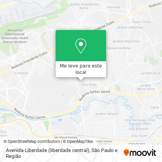 Avenida Liberdade (liberdade central) mapa