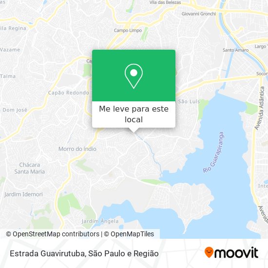 Estrada Guavirutuba mapa