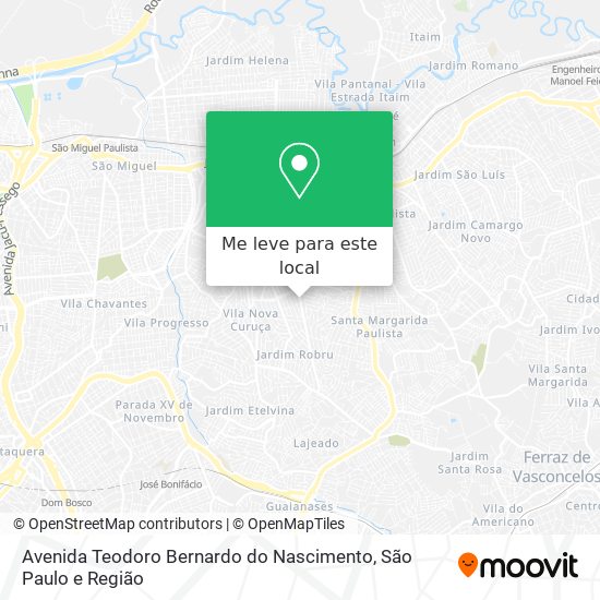 Avenida Teodoro Bernardo do Nascimento mapa