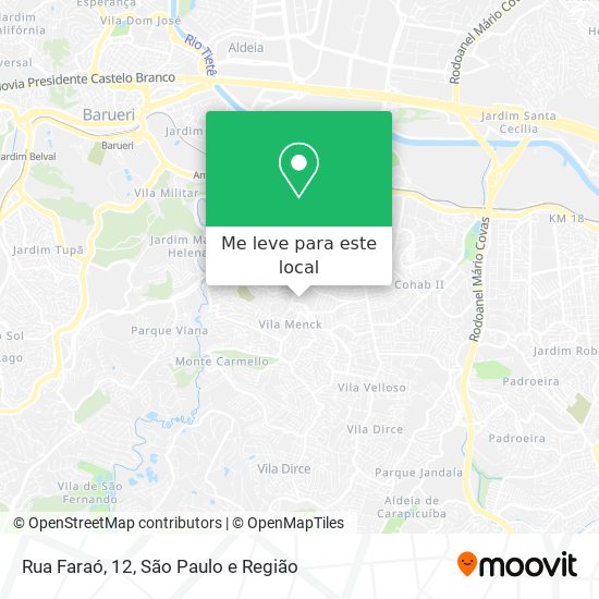 Rua Faraó, 12 mapa