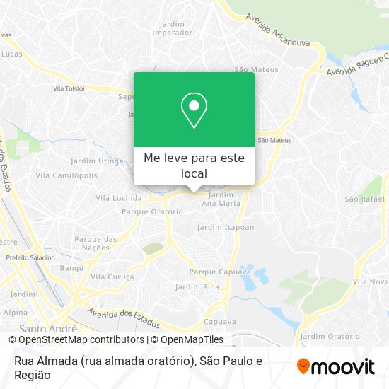 Rua Almada (rua almada oratório) mapa