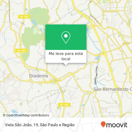 Viela São João, 19, Canhema Diadema-SP mapa