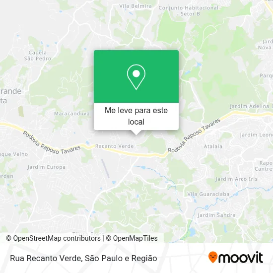 Rua Recanto Verde mapa