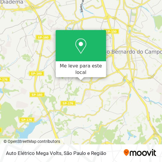 Auto Elétrico Mega Volts mapa