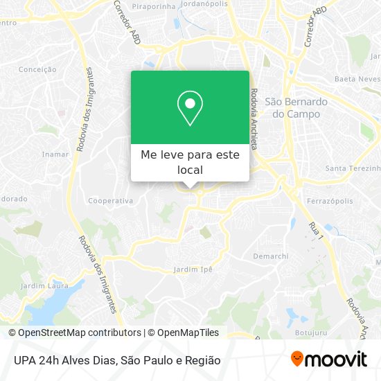 UPA 24h Alves Dias mapa