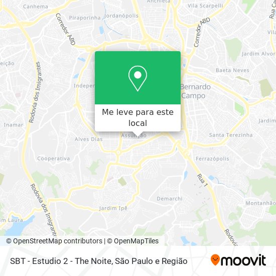 SBT - Estudio 2 - The Noite mapa