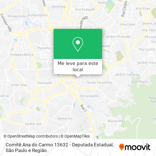 Comitê Ana do Carmo 13632 - Deputada Estadual mapa