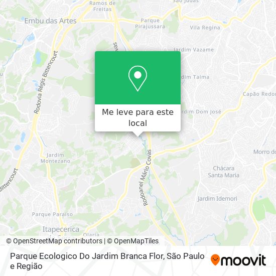 Parque Ecologico Do Jardim Branca Flor mapa