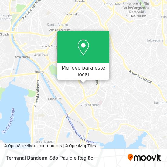 Terminal Bandeira mapa