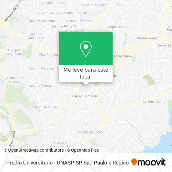 Prédio Universitário - UNASP-SP mapa