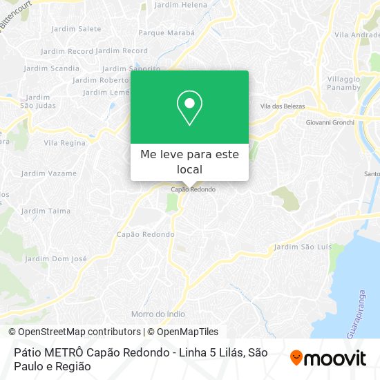 Pátio METRÔ Capão Redondo - Linha 5 Lilás mapa