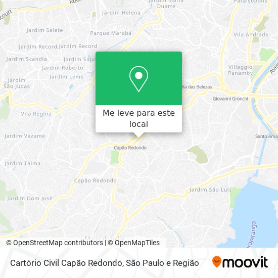 Cartório Civil Capão Redondo mapa