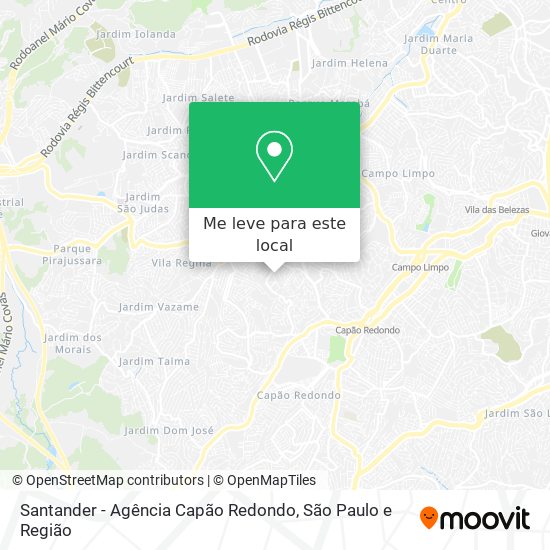 Santander - Agência Capão Redondo mapa