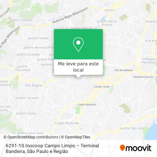 6291-10 Inocoop Campo Limpo – Terminal Bandeira mapa