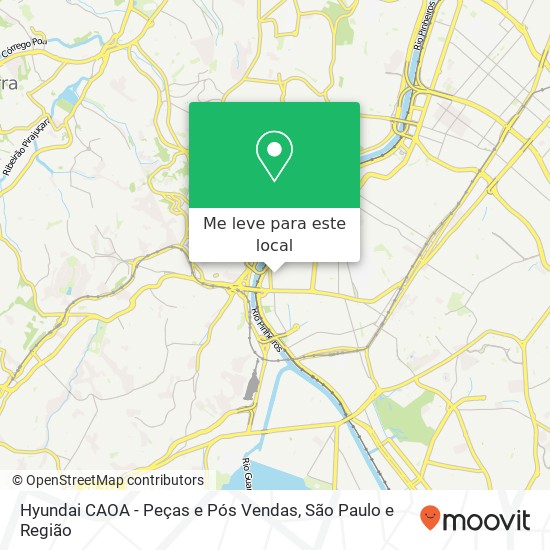 Hyundai CAOA - Peças e Pós Vendas mapa