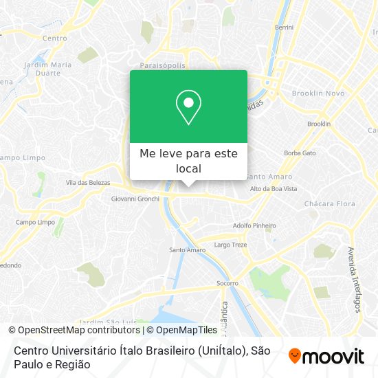 Centro Universitário Ítalo Brasileiro (UniÍtalo) mapa
