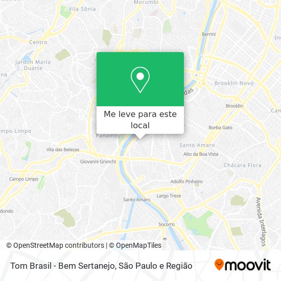 Tom Brasil - Bem Sertanejo mapa