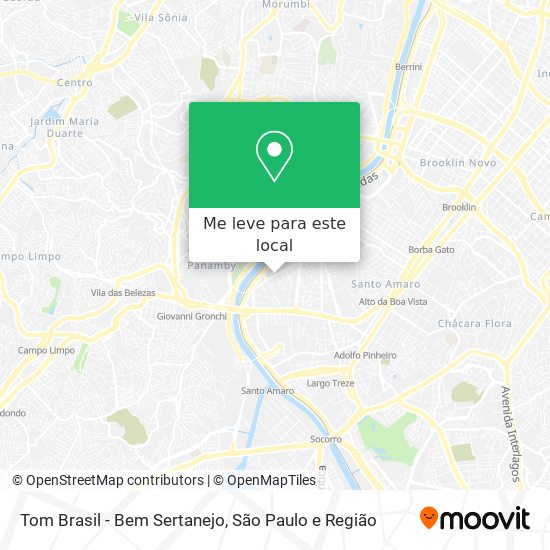Tom Brasil - Bem Sertanejo mapa
