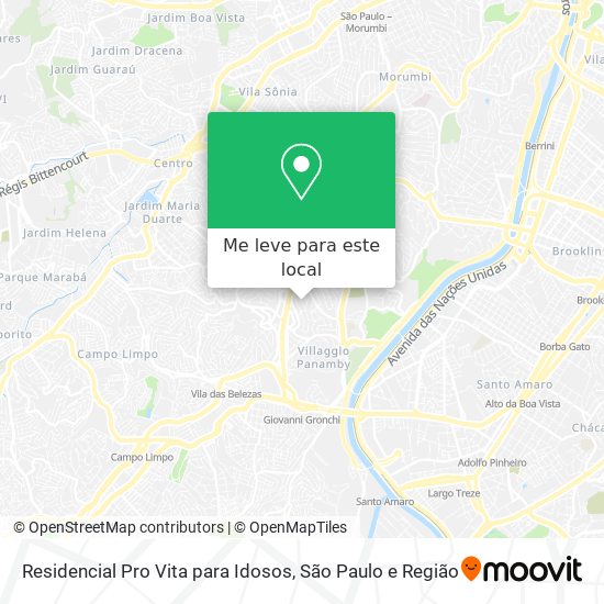 Residencial Pro Vita para Idosos mapa