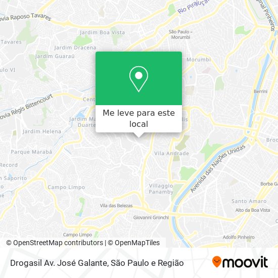 Drogasil Av. José Galante mapa