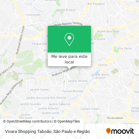 Vivara Shopping Taboão mapa