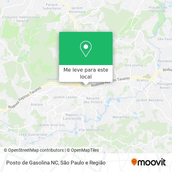 Posto de Gasolina NC mapa