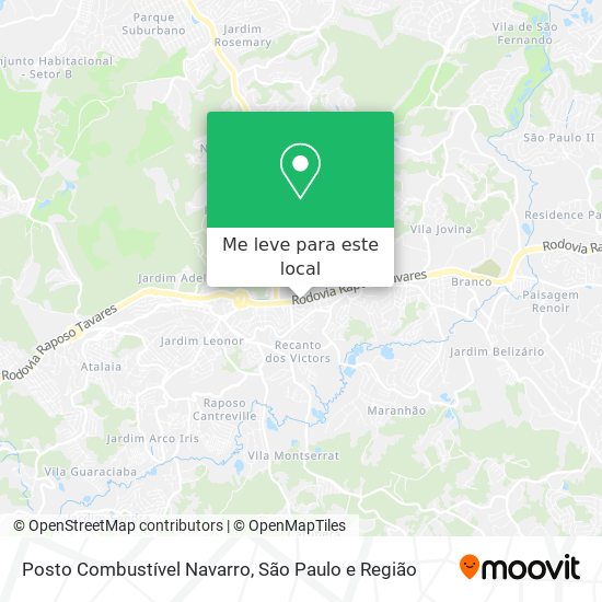 Posto Combustível Navarro mapa