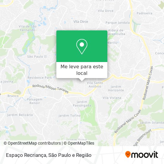 Espaço Recriança mapa