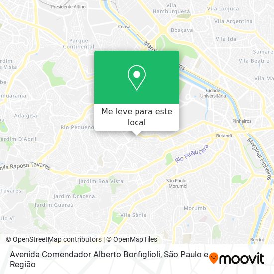 Avenida Comendador Alberto Bonfiglioli mapa