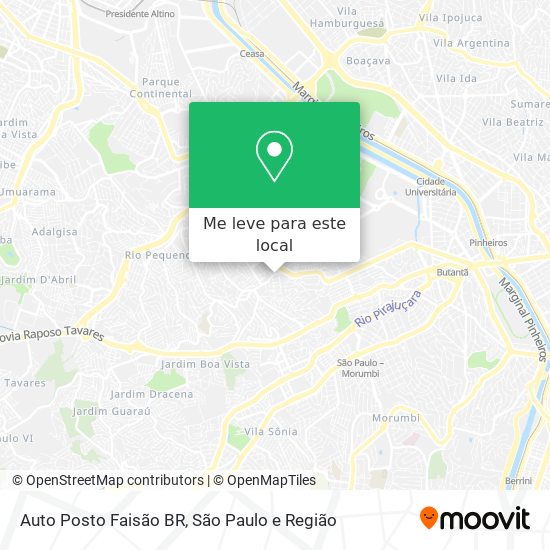Auto Posto Faisão BR mapa