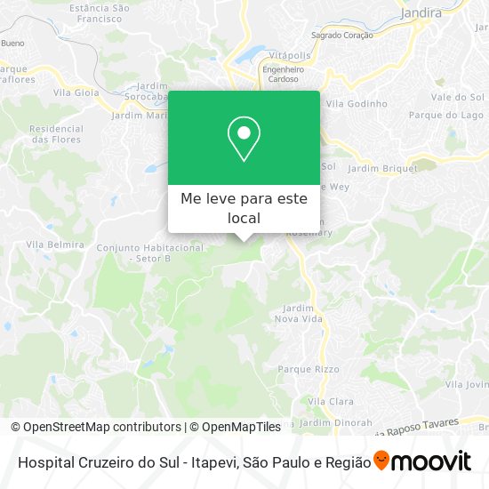 Hospital Cruzeiro do Sul - Itapevi mapa